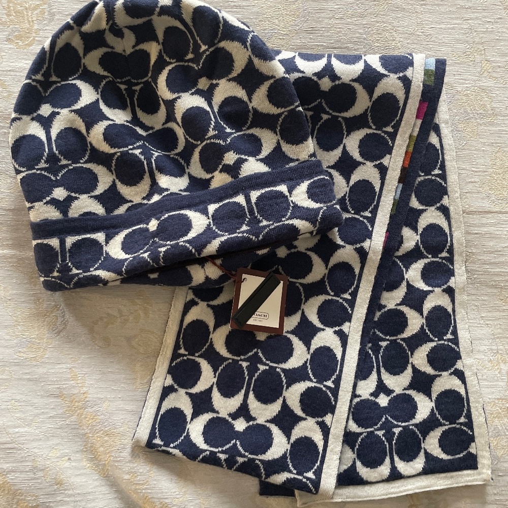 Coach Hat and Scarf Set